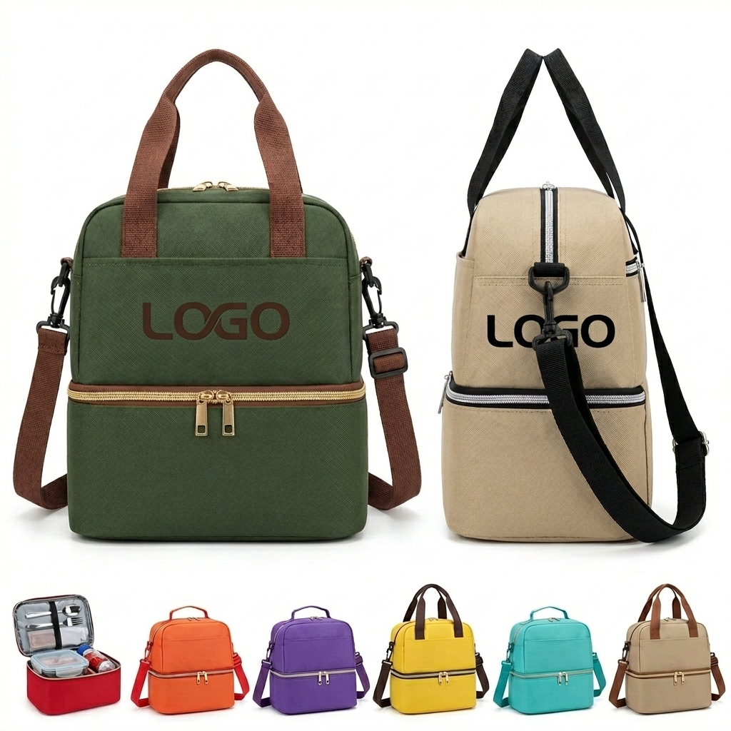 Premium Insulated Oxford Lunch Tote with Detachable Strap & Waterproof Exterior