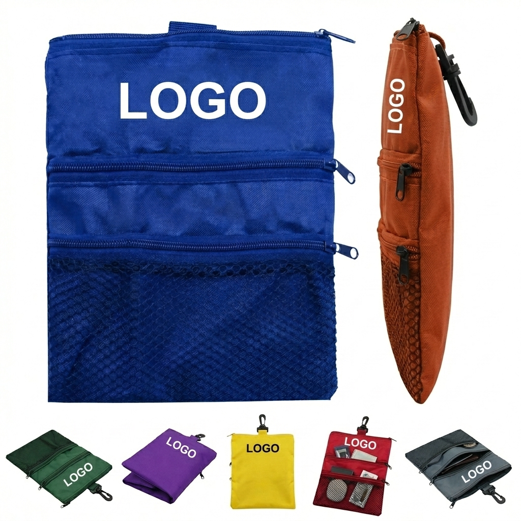 Clip-On Golf Ball & Gear Organizer with Customizable Options