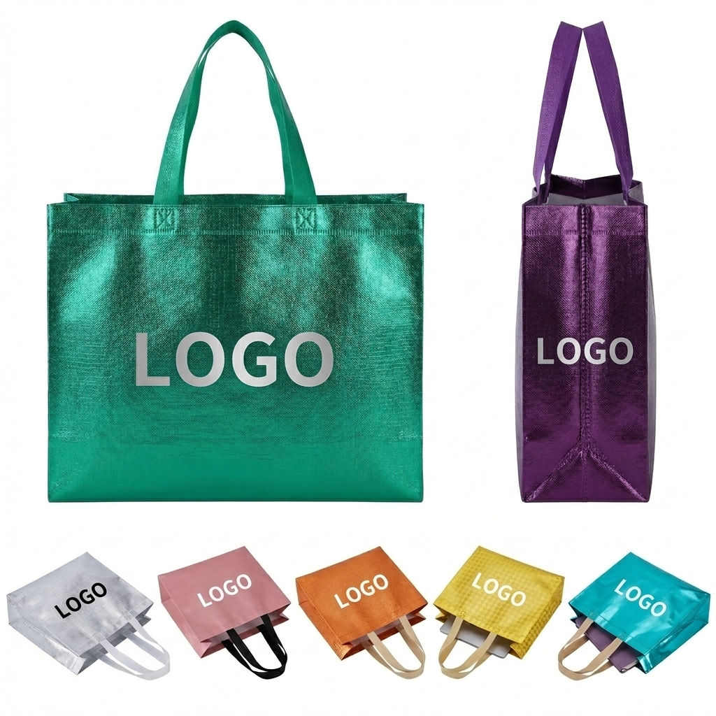 Metallic Shine Reusable Shopping Tote Bag