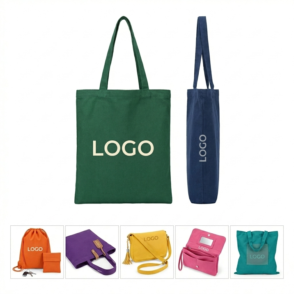 Spacious Reusable Canvas Tote with Long Handles for Brand Promotion & Daily Use