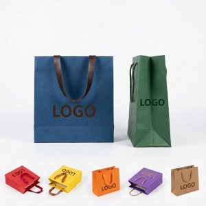 Handcrafted Matte Paper Gift Bag in Assorted Colors