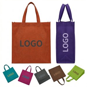 Customizable Water-Resistant Non-Woven Shopping Tote with Logo Print