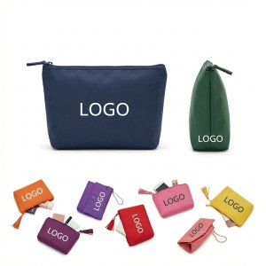 Multicolor Canvas Travel Makeup Bag with Custom Branding